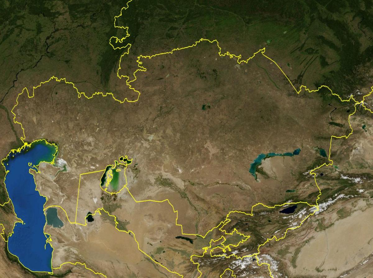 map of Kazakhstan topographic