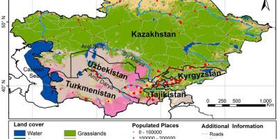 Map of Kazakhstan climate
