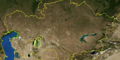 Map of Kazakhstan topographic