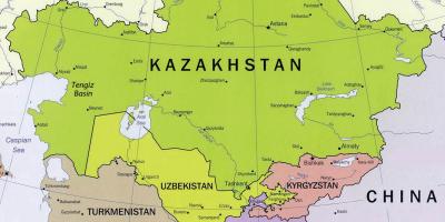 Map of tengiz Kazakhstan