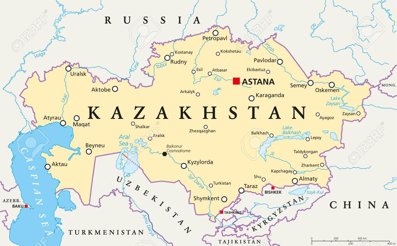 Detailed Political Map Of Kazakhstan Ezilon Maps - vrogue.co