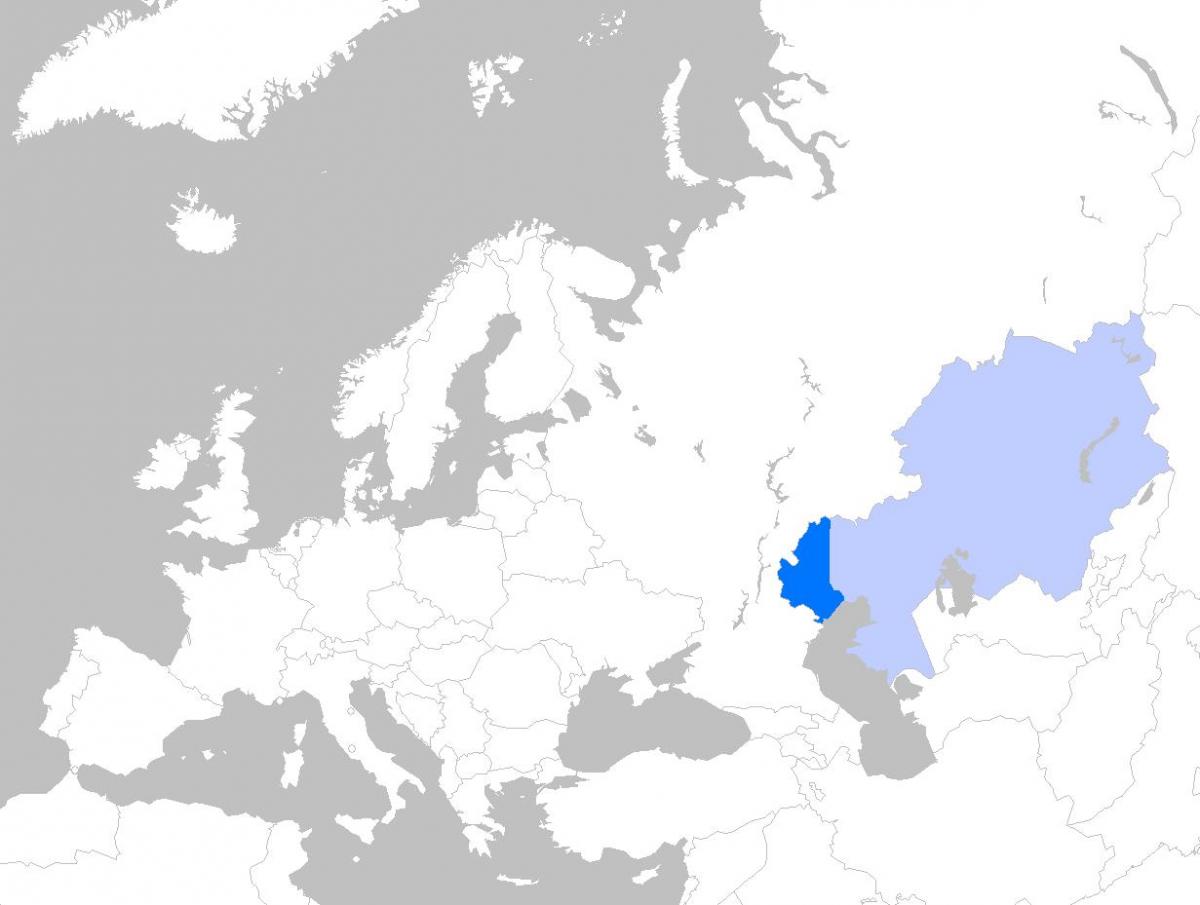 map of Kazakhstan europe