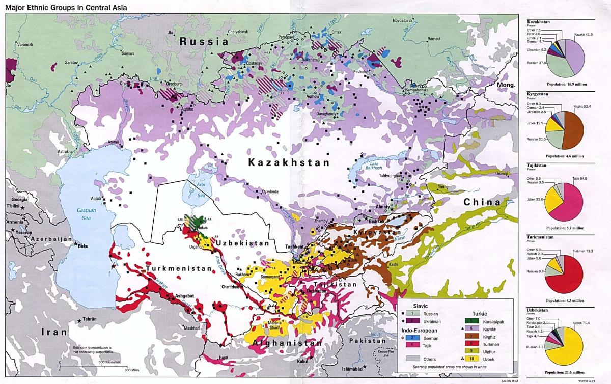 map of Kazakhstan population