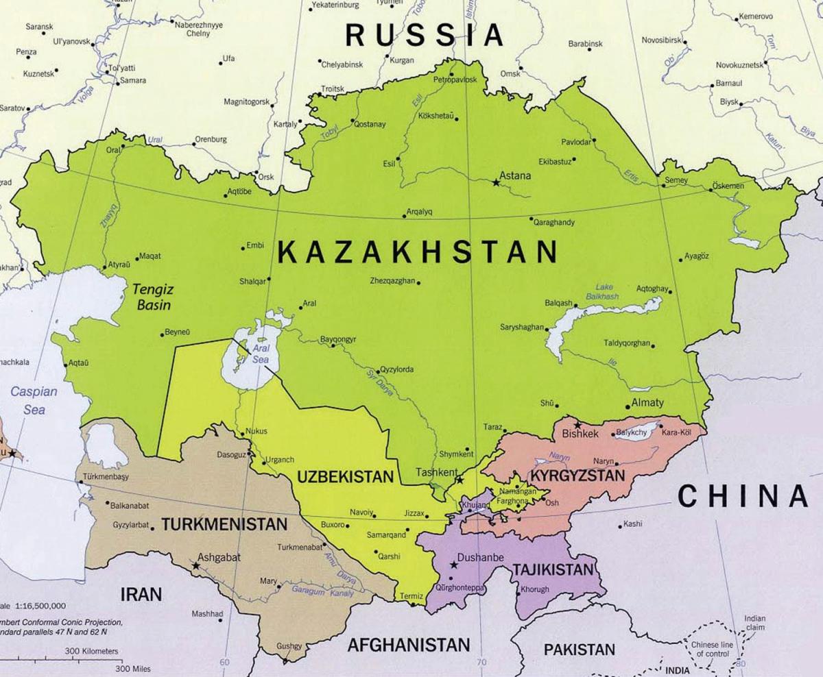 map of tengiz Kazakhstan