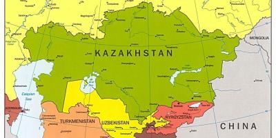 Map of Kazakhstan map asia