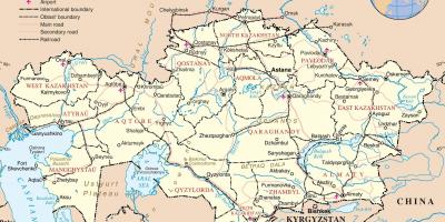 Map of Kazakhstan political